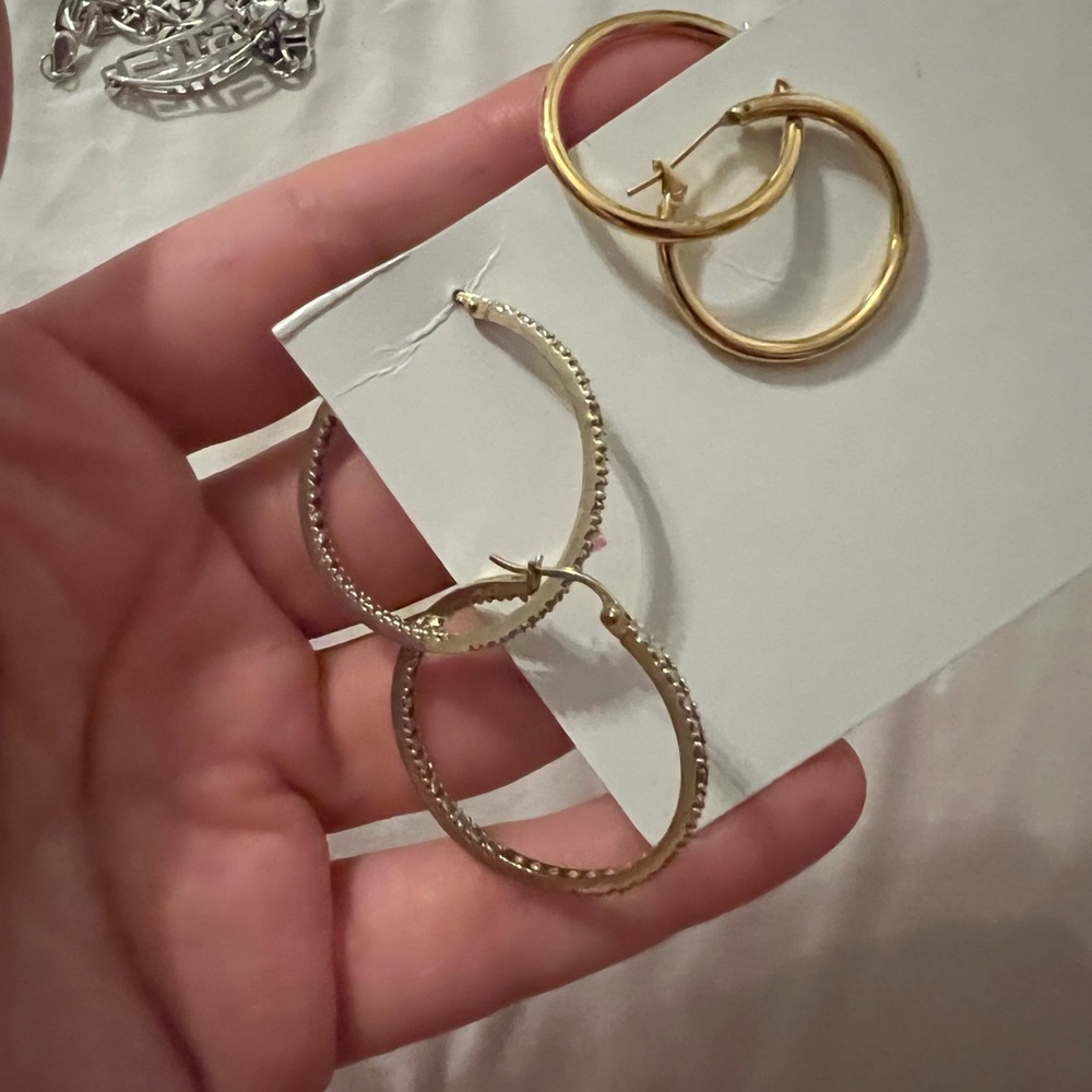 Beautiful set of two 925 silver earrings